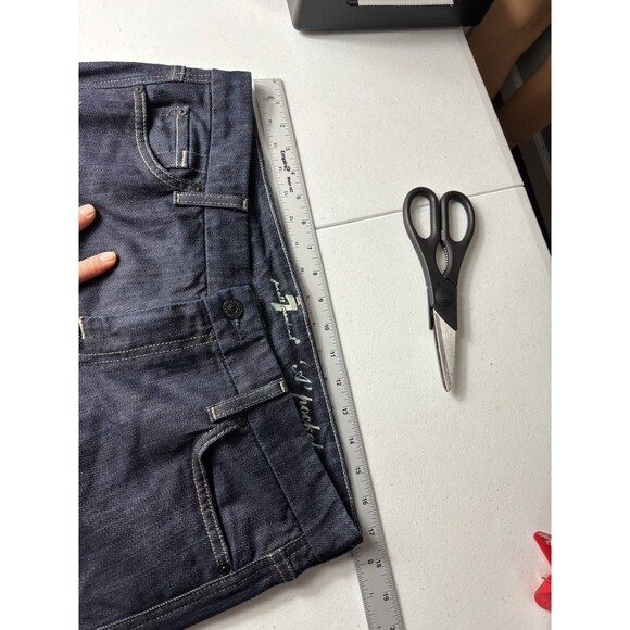 7 FOR ALL MANKIND A Pockets Stretch Boot Cut Bling Jeans Sz 31 X34 - Picture 6 of 13